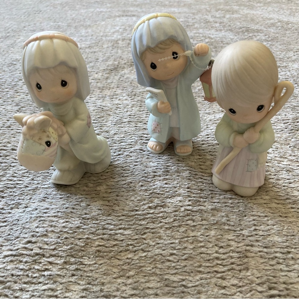 Precious‎ Moments Vintage Nativity Shepherds 1980s 1990s Retro Christmas